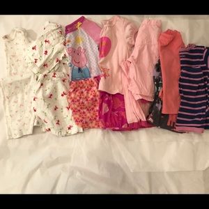 7 sets of toddler girl pajamas